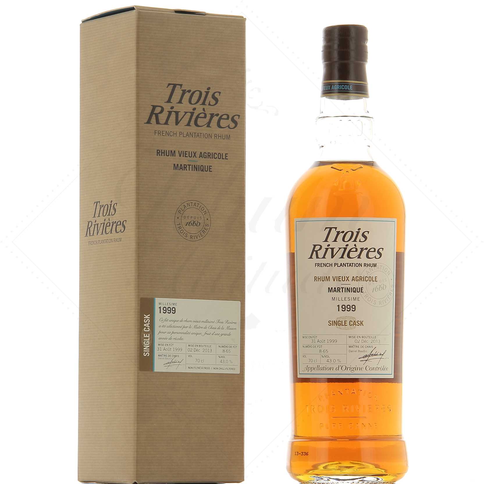 Trois Rivières Millésime 1999 fût 865 43° Rhum Attitude
