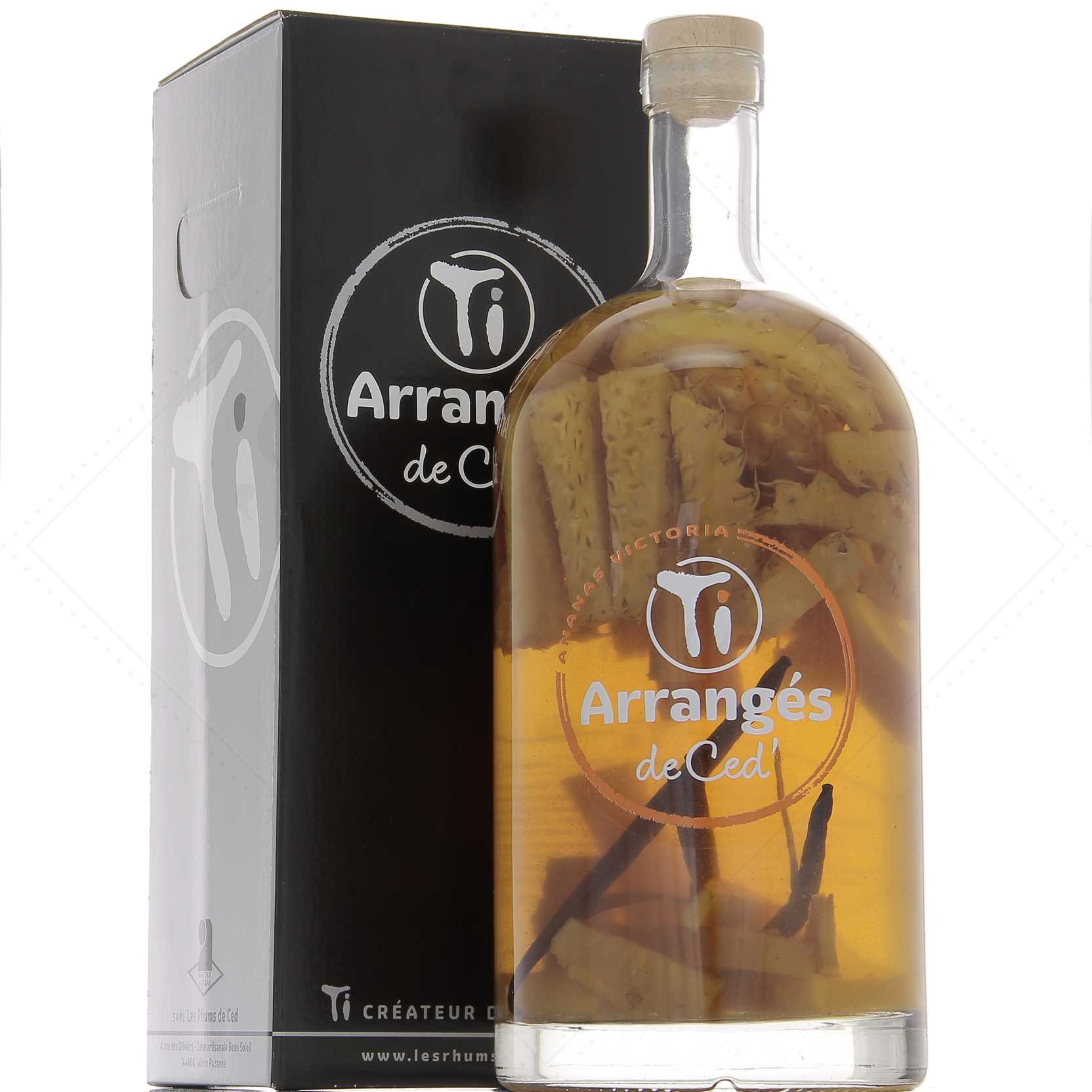 Coffret Ti Ced Rhum arrangé + 2 verres - Provenance Directe