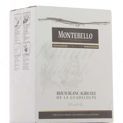 Montebello white rum 50° - Cubi 3 liters!