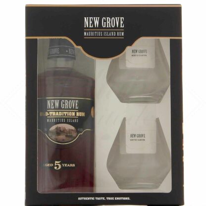 New Grove 5 ans Coffret 2 verres 40°