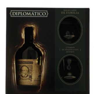 Diplomatico Seleccion de familia 40° avec 2 verres warm